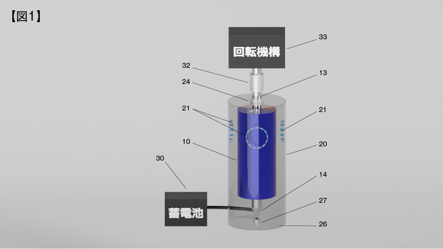 コマ式発電機 縦型