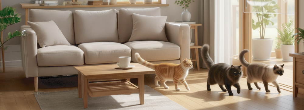 ネコ傷対策シート（透明スクラッチ防止フィルム） D-フィットひっかけニャンシート 既に傷がついている壁でも大丈夫