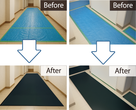 工事用仮設用床シート養生